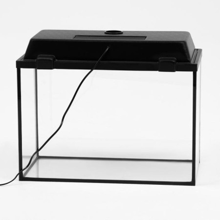 Aquarium "rectangular" with a lid, 50 liters, 51 x 27 x 35 cm, black-2