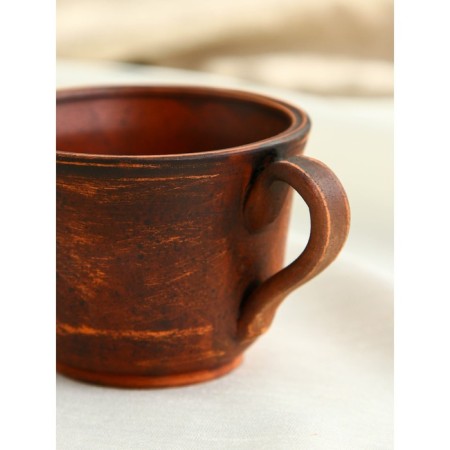 Cup "Coffee", smooth, red clay 0.2 l.-3