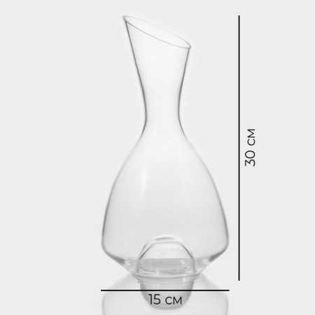 Glass decanter for wine Magistro "Sphere", 2 l, 15 × 15 × 30 cm-2