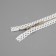 Metal zipper, No. 3, non -proceeding, automatic lock, 60 cm, white/nickel color