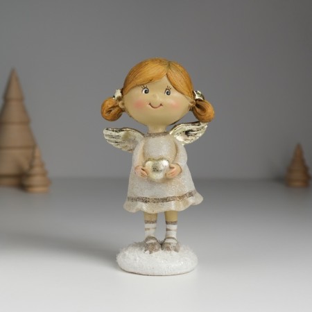Polystone souvenir "Angel with tails, in a gray dress" Mix 6.5x4.5x12 cm-1