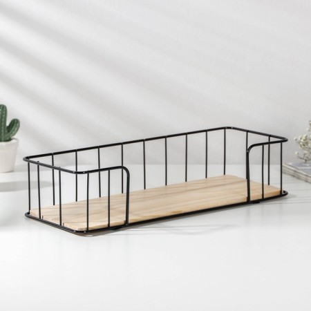 Sunny -7.8 × 34.7 × 13 cm shelf shelf, black color-3
