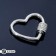 Rooster "Heart" castle, silver color