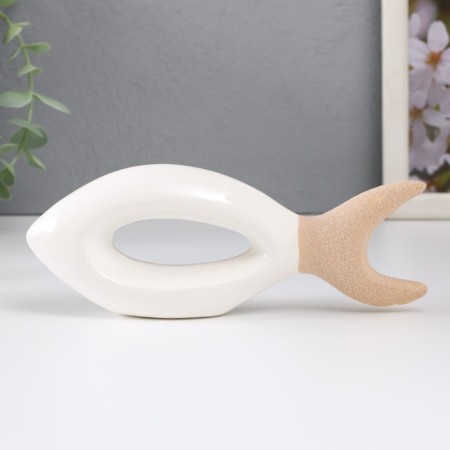 Souvenir ceramics "fish" sand-white 17x3.8x5.8 cm