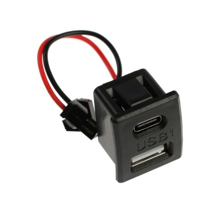 USB connector with a wire 10 cm, 2 pin, 2.1 a, 5 V, black-3