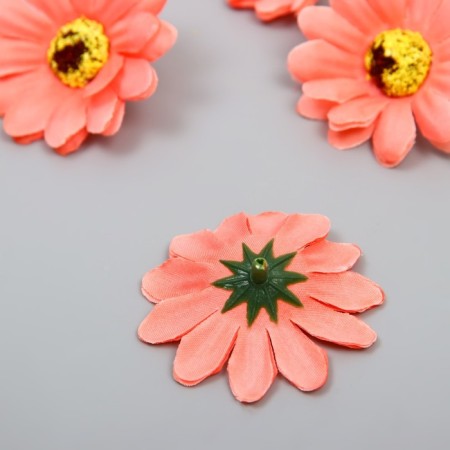 A bud on the leg for decoration "Chrysanthemum-rim peach" d = 5 cm-1