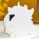 Kashpo wooden "unicorn" 13x7x14.5 cm white
