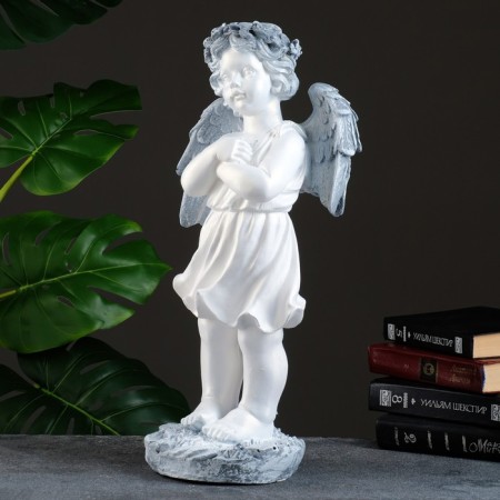 Figure "Angel with a wreath" Antique 48x23x20cm-3