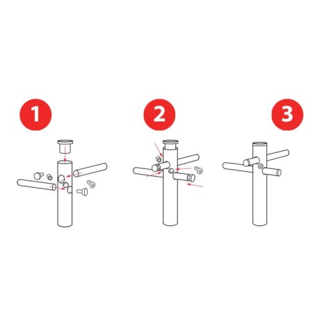 Кустодержатель, d = 75 см, h = 75,5 см, сталь, чёрный-3