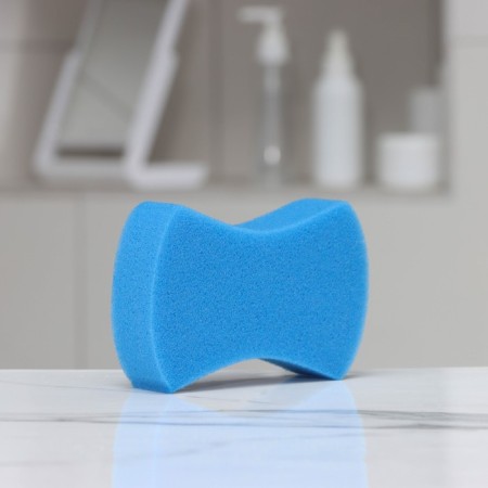 Bath sponge for the body "Sunset", 13 × 9 × 4 cm, blue color-1