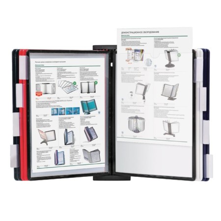Demosystem wall -mounted on 10 A4 panels, Brauberg "Solid", black