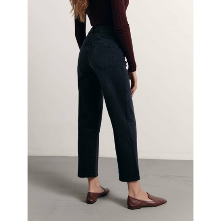 Jeans wide female Conte Elegant, size L, color Washed Black-2