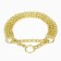 Collar - half -storage three -row, 40 cm, wire thickness 2 mm, golden