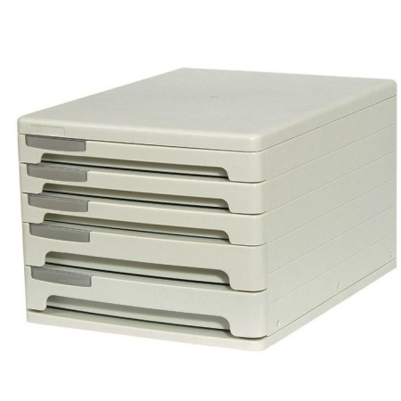Boxing universal Erichkrause Office, 5 departments, gray