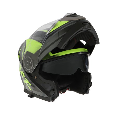 Modular helmet with two visors, size L (59-60), model-BLD-160E, black and yellow-4