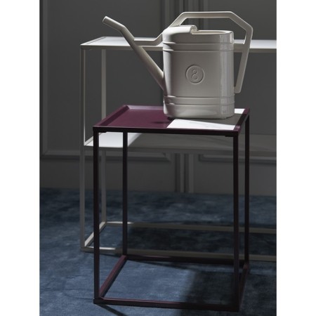 Coffee mayen table, 450 × 450 × 550 mm, white / plum color-1