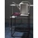 Coffee mayen table, 450 × 450 × 550 mm, white / plum color