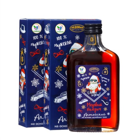 New Year's honey balm Altai "Male", 2 pcs 250 ml-1