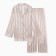 Female set (shirt, trousers) KAFTAN SILK "strip" R.48-50, cream