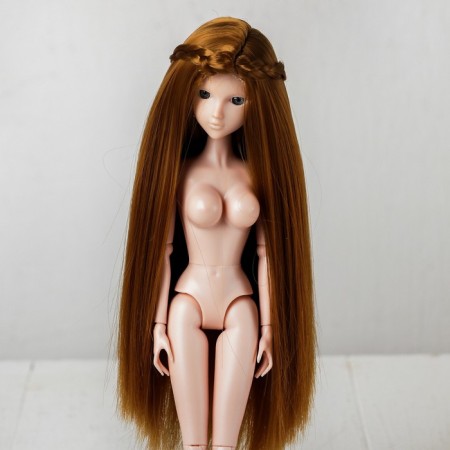 Hair for dolls "Straights with pigtails" Size is small, color 16a-1