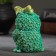 Figure "Owl with a bow" turquoise with gilding, 7x9x7cm
