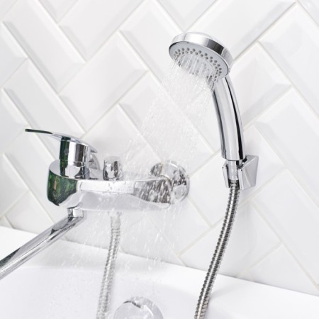 BUNNE BOOOU B8213-46F bath, pour 300 mm, shower set, brass, chrome-3