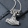 Amulemok "Mölnir" Hammer Torah, Color Black Silver, 70 cm