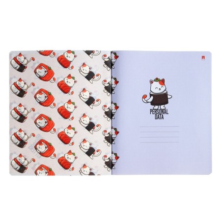 Notebook of 48 sheets in the cage "which", the cover coated cardboard, matte lamination of Soft Touch, mix-7