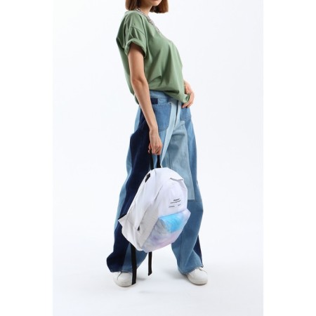 School youth backpack, lightning department, n/pocket, "happiness", white, 33x13x37-9
