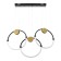 Bayerlux lamp "Olendal" LED 45W black and gold 62x5x44-150 cm