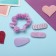 Hair set "Toliman" (1 elastic band-6 cm, 3 invisible- 5 cm) lilac