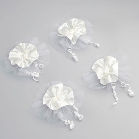 Bows for pens "chamomile", ivory, 4 pcs-2