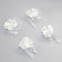 Bows for pens "chamomile", ivory, 4 pcs