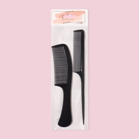 Combination of combs, 2 items, black color-2