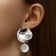 Earrings Assorted "Antiquity" circle, color silver