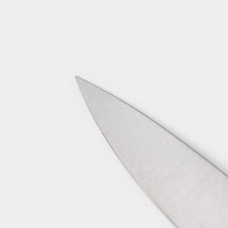 A set of kitchen knives on the ardone stand, 7 objects: 5 knives, musat and scissors, chrome color-3