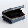 Women's wallet on the button, blue color