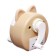 Mechanical sharpener with container, beige/white ears