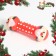 Toy-mantle squeak "Santa Claus" for dogs, 13 x 5 cm, red