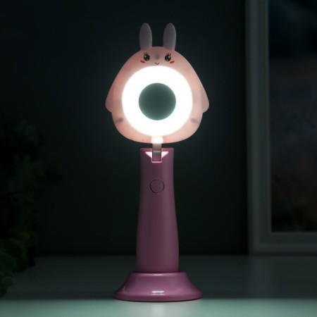 Table lamp with AKB 16219/1 16XLED 4W 3000/6000K USB pink 7.8x9.5x24 cm Risalux-2