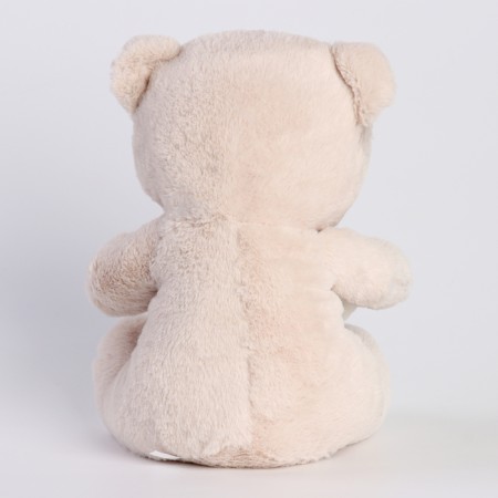 Soft toy "Bear" with a heart, 30 cm, beige color-3