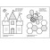 Coloring with stickers for babies. Steam locomotive