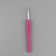 Knitting hook, with a plastic handle, d = 4 mm, 14 cm, purple color