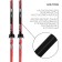 Ski kit: plastic skis 195 cm without notches, fiberglass sticks 155 cm, NN75 mm fasteners, Mix color