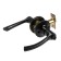 Latch (fashion 3186), interior, latch, 3 keys, matte black color