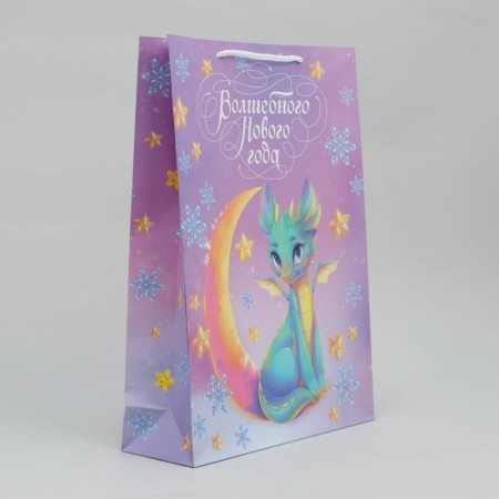 Laminated vertical "Magic" package, l 28 x 38 x 9 cm, new year-2
