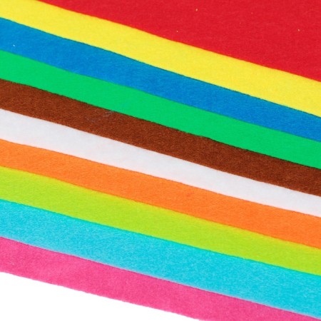Fetr Color Soft A4 DEVENTE. "Bright colors" 10 colors, 10 sheets, thickness 1 mm-2