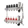 Collector group TIM KCS5005, 1 "x 3/4", 5 outputs, flow meters, without taps, stainless steel. steel