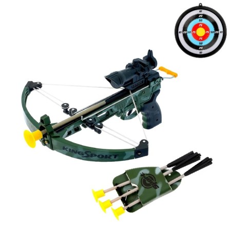 Camouflage crossbow, with a target-1