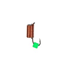 Mormyshka Wolfram Marlin’s Brush, 3 mm, 1.5 g, copper + cube green UV, 15 pcs.